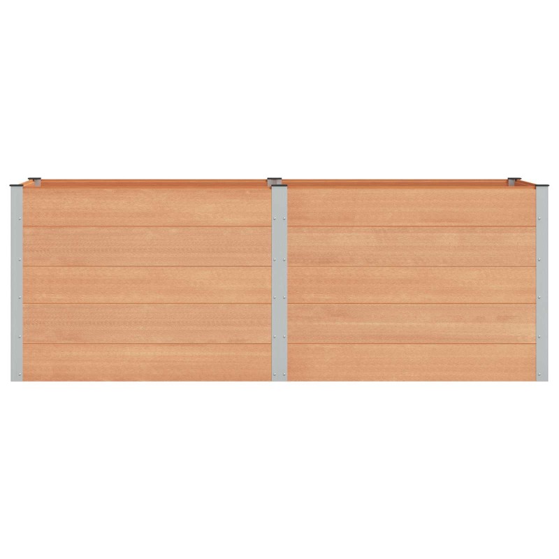 vidaXL Υπερυψωμένη Ζαρντινιέρα Καφέ 250 x 100 x 91 cm