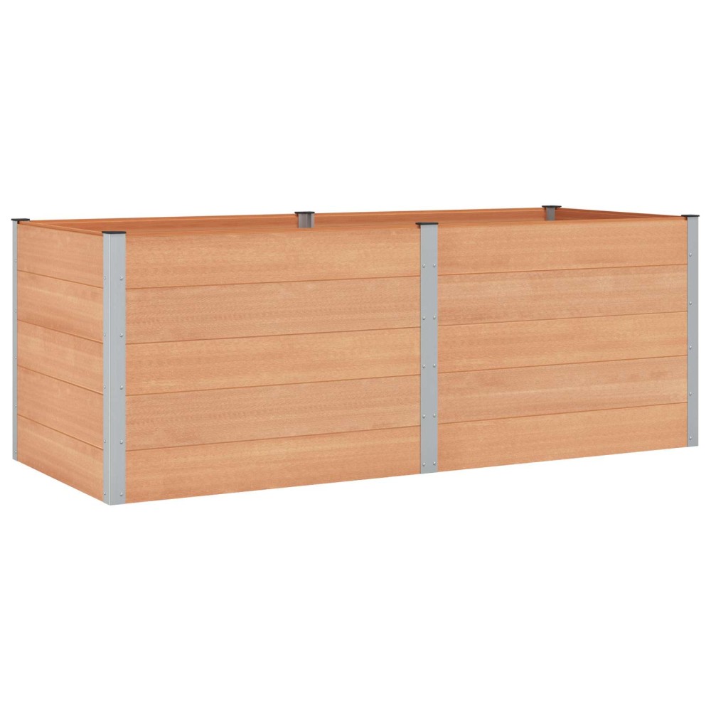 vidaXL Υπερυψωμένη Ζαρντινιέρα Καφέ 250 x 100 x 91 cm