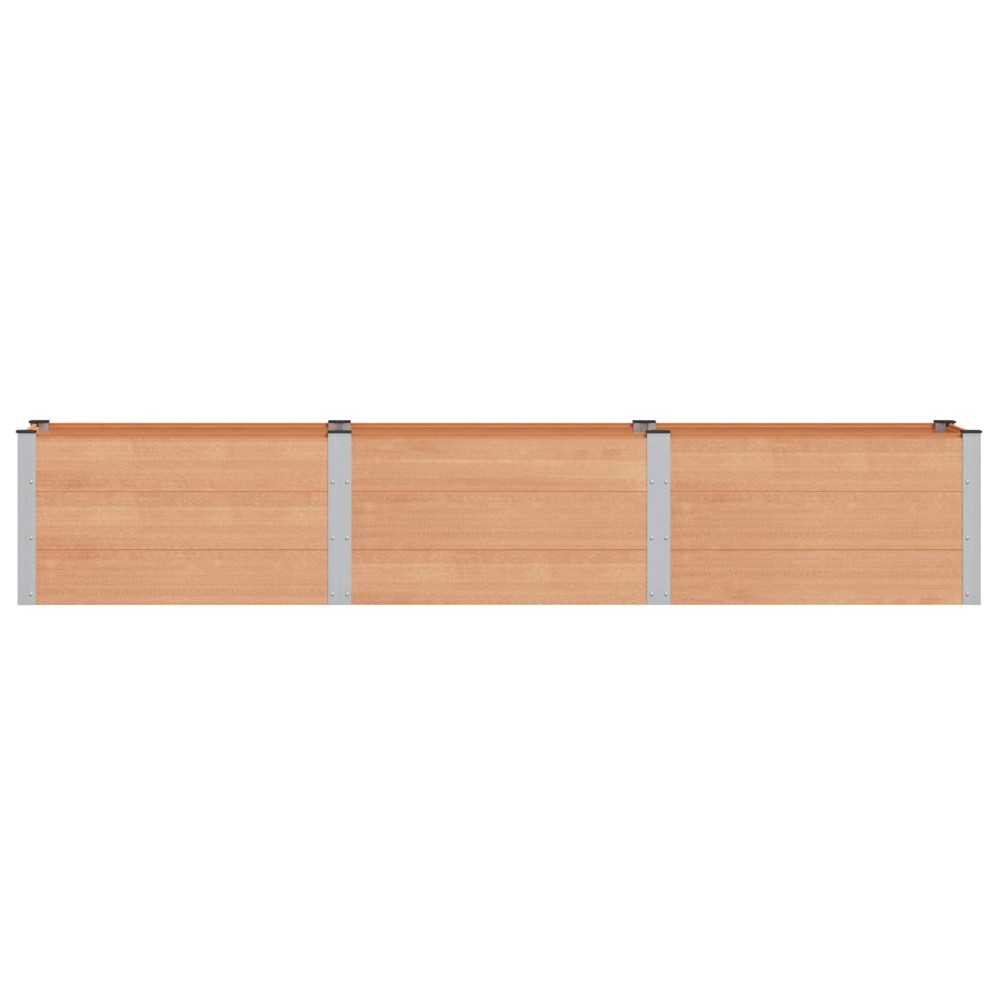 vidaXL Υπερυψωμένη Ζαρντινιέρα Καφέ 300 x 50 x 54 cm WPC και Αλουμίνιο