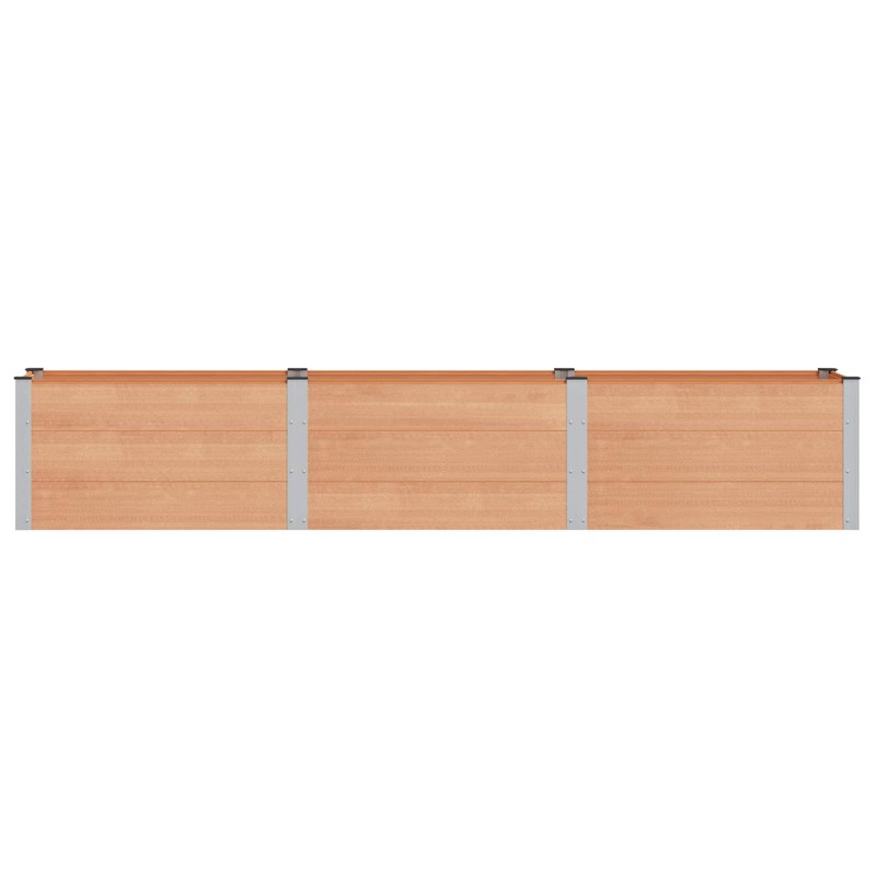 vidaXL Υπερυψωμένη Ζαρντινιέρα Καφέ 300 x 50 x 54 cm WPC και Αλουμίνιο