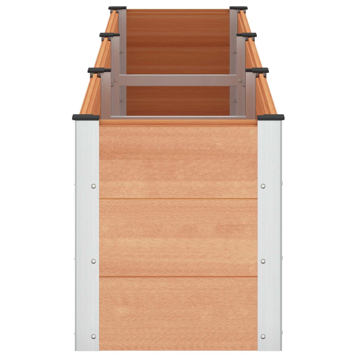 vidaXL Υπερυψωμένη Ζαρντινιέρα Καφέ 300 x 50 x 54 cm WPC και Αλουμίνιο