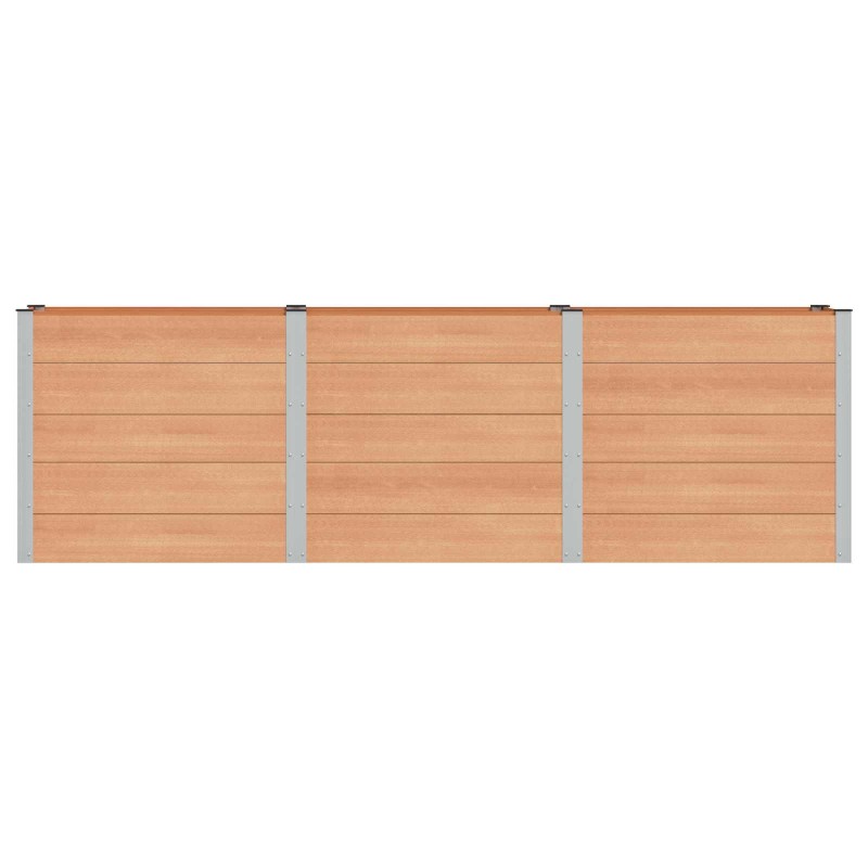 vidaXL Υπερυψωμένη Ζαρντινιέρα Καφέ 300 x 50 x 91 cm WPC και Αλουμίνιο