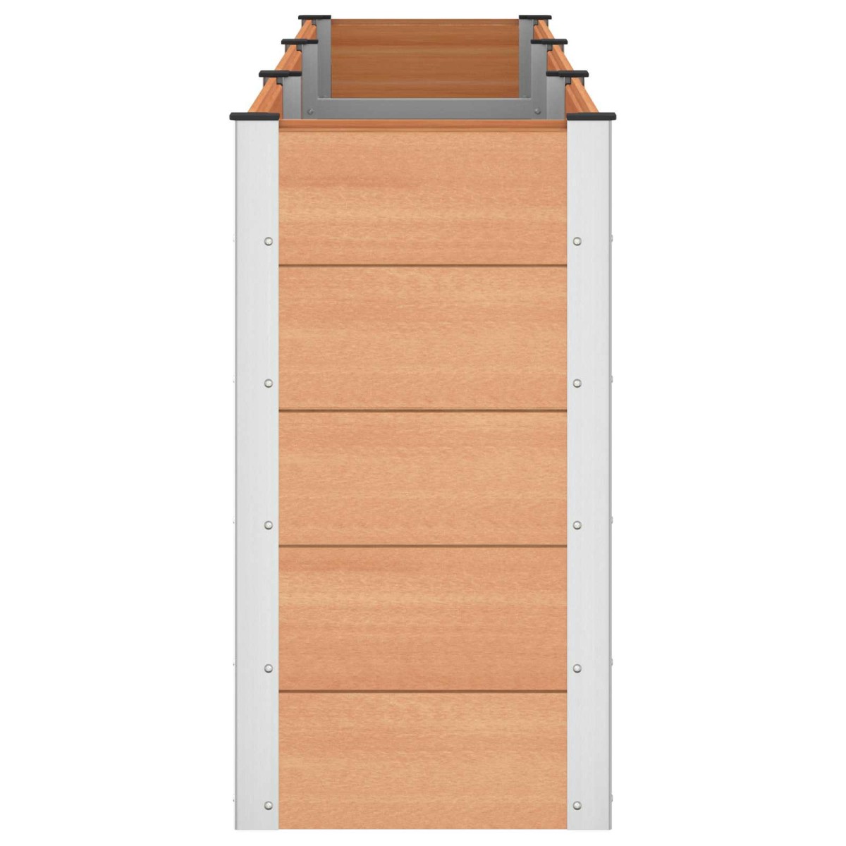 vidaXL Υπερυψωμένη Ζαρντινιέρα Καφέ 300 x 50 x 91 cm WPC και Αλουμίνιο