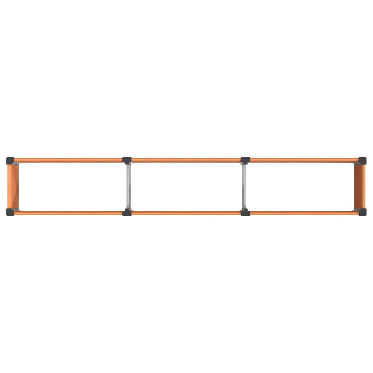 vidaXL Υπερυψωμένη Ζαρντινιέρα Καφέ 300 x 50 x 91 cm WPC και Αλουμίνιο