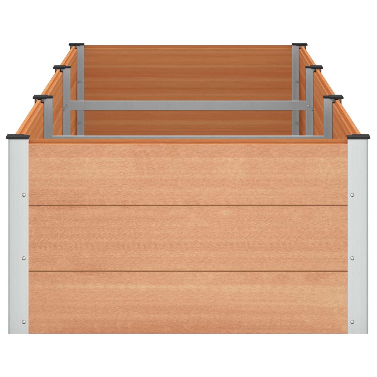 vidaXL Υπερυψωμένη Ζαρντινιέρα Καφέ 300 x 100 x 54 cm