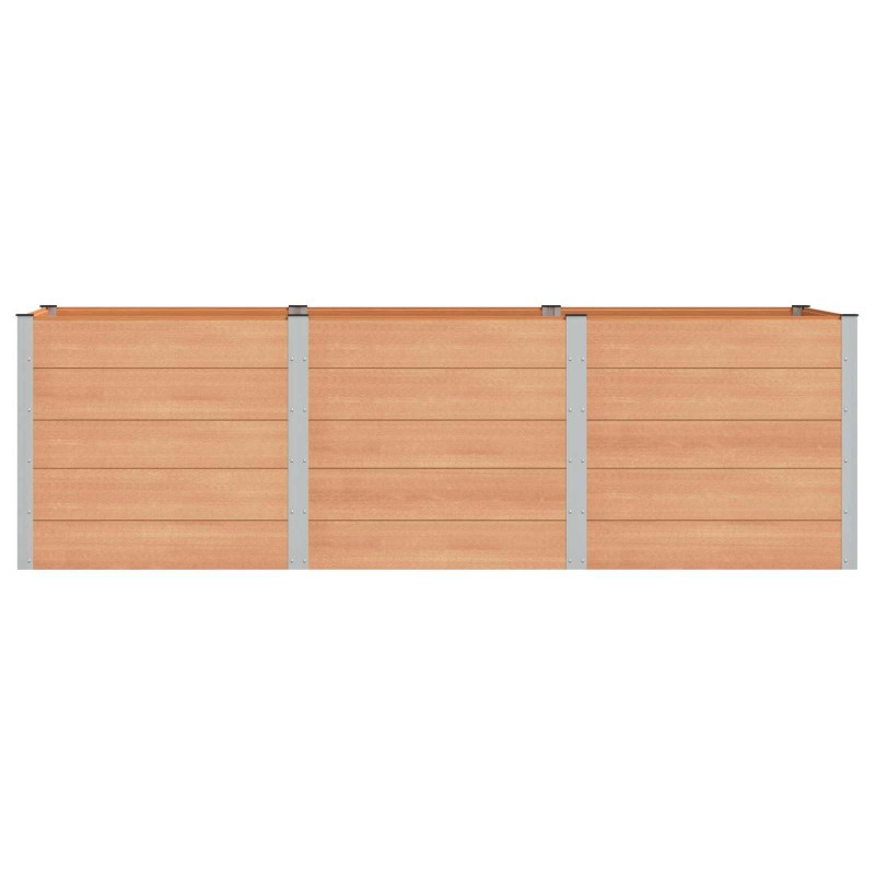 vidaXL Υπερυψωμένη Ζαρντινιέρα Καφέ 300 x 100 x 91 cm