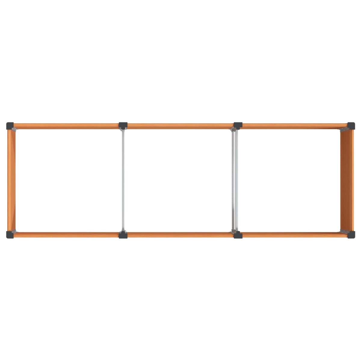 vidaXL Υπερυψωμένη Ζαρντινιέρα Καφέ 300 x 100 x 91 cm