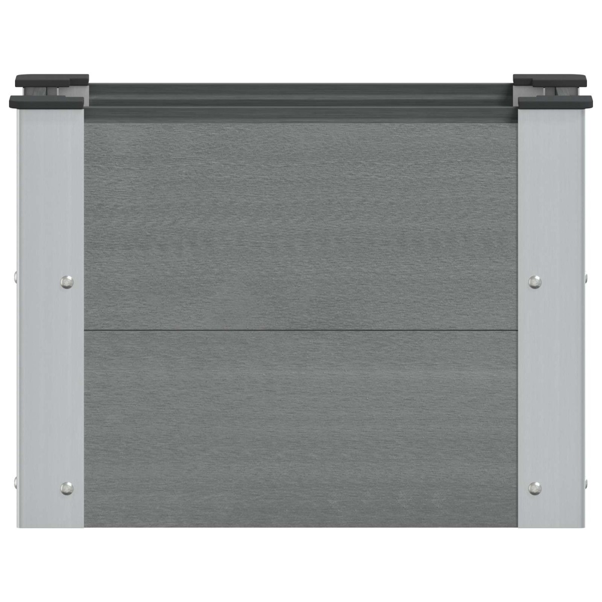 vidaXL Υπερυψωμένη Ζαρντινιέρα Γκρι 50 x 30 x 36 εκ WPC και Αλουμίνιο