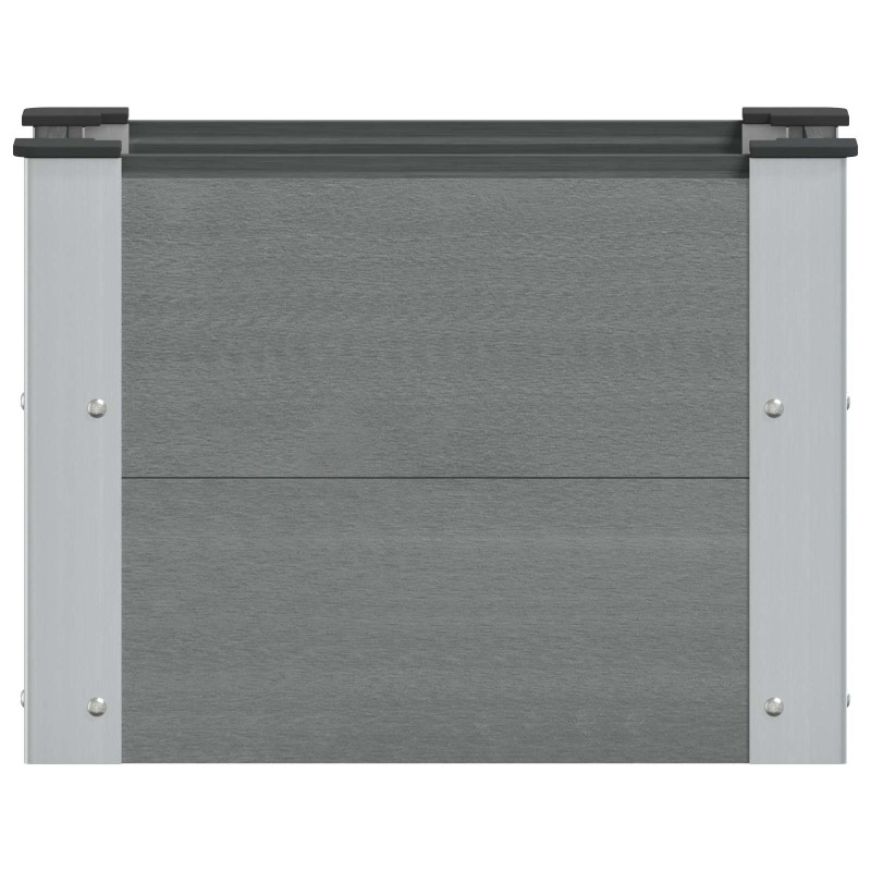 vidaXL Υπερυψωμένη Ζαρντινιέρα Γκρι 50 x 30 x 36 εκ WPC και Αλουμίνιο
