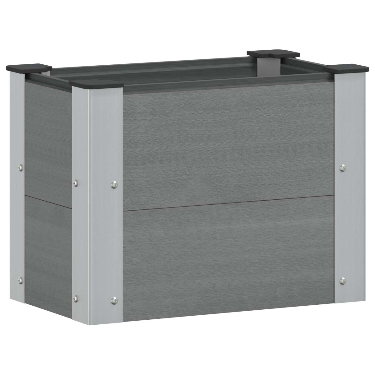 vidaXL Υπερυψωμένη Ζαρντινιέρα Γκρι 50 x 30 x 36 εκ WPC και Αλουμίνιο