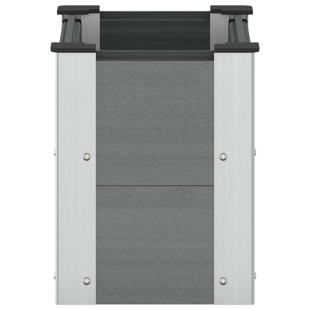 vidaXL Υπερυψωμένη Ζαρντινιέρα Γκρι 50 x 30 x 36 εκ WPC και Αλουμίνιο