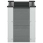 vidaXL Υπερυψωμένη Ζαρντινιέρα Γκρι 50 x 30 x 36 εκ WPC και Αλουμίνιο