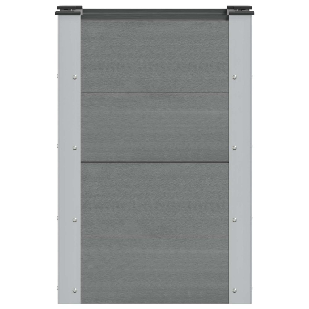 vidaXL Υπερυψωμένη Ζαρντινιέρα Γκρι 50 x 30 x 72 εκ WPC και Αλουμίνιο