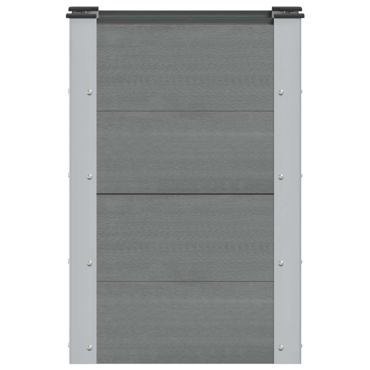 vidaXL Υπερυψωμένη Ζαρντινιέρα Γκρι 50 x 30 x 72 εκ WPC και Αλουμίνιο