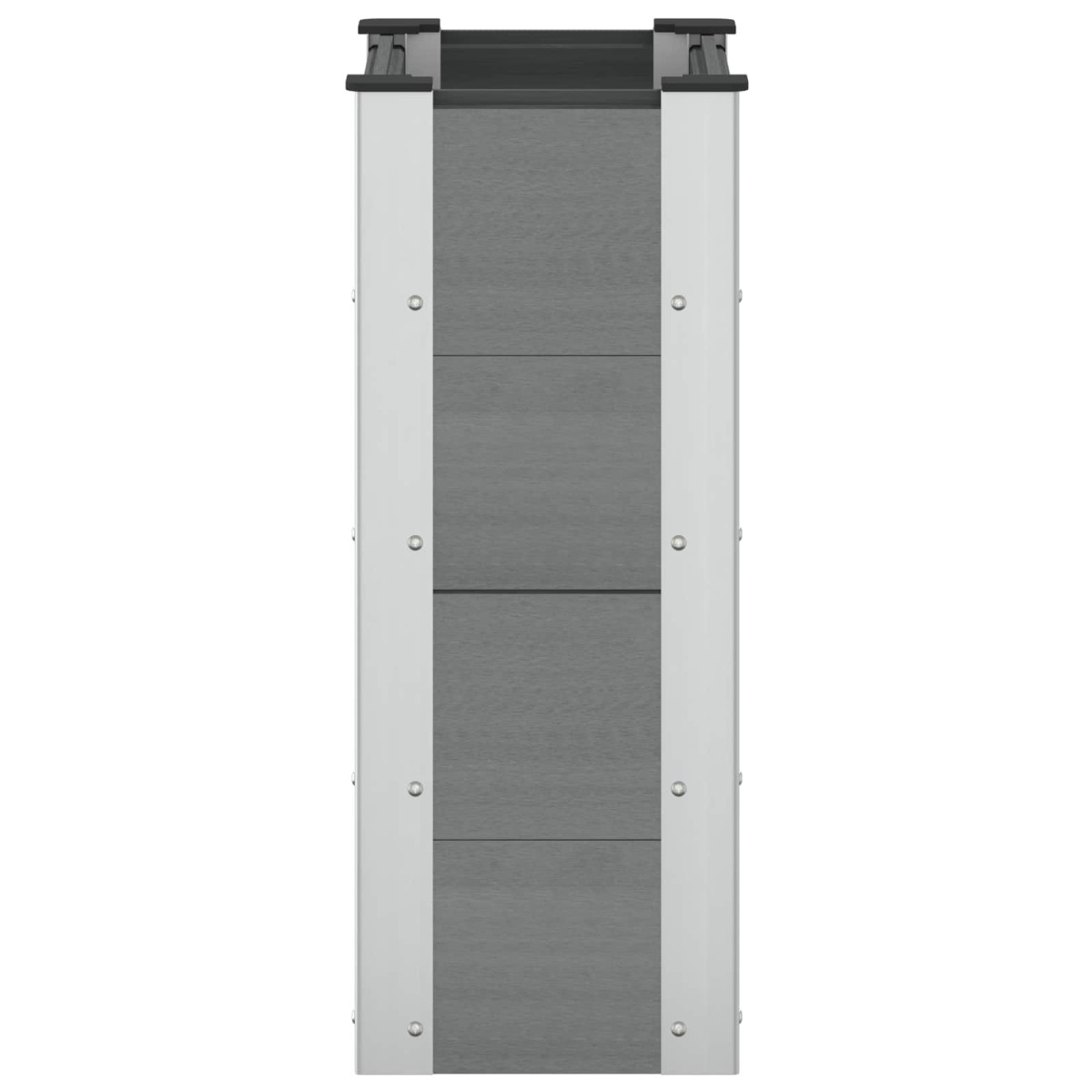 vidaXL Υπερυψωμένη Ζαρντινιέρα Γκρι 50 x 30 x 72 εκ WPC και Αλουμίνιο
