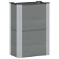 vidaXL Υπερυψωμένη Ζαρντινιέρα Γκρι 50 x 30 x 72 εκ WPC και Αλουμίνιο