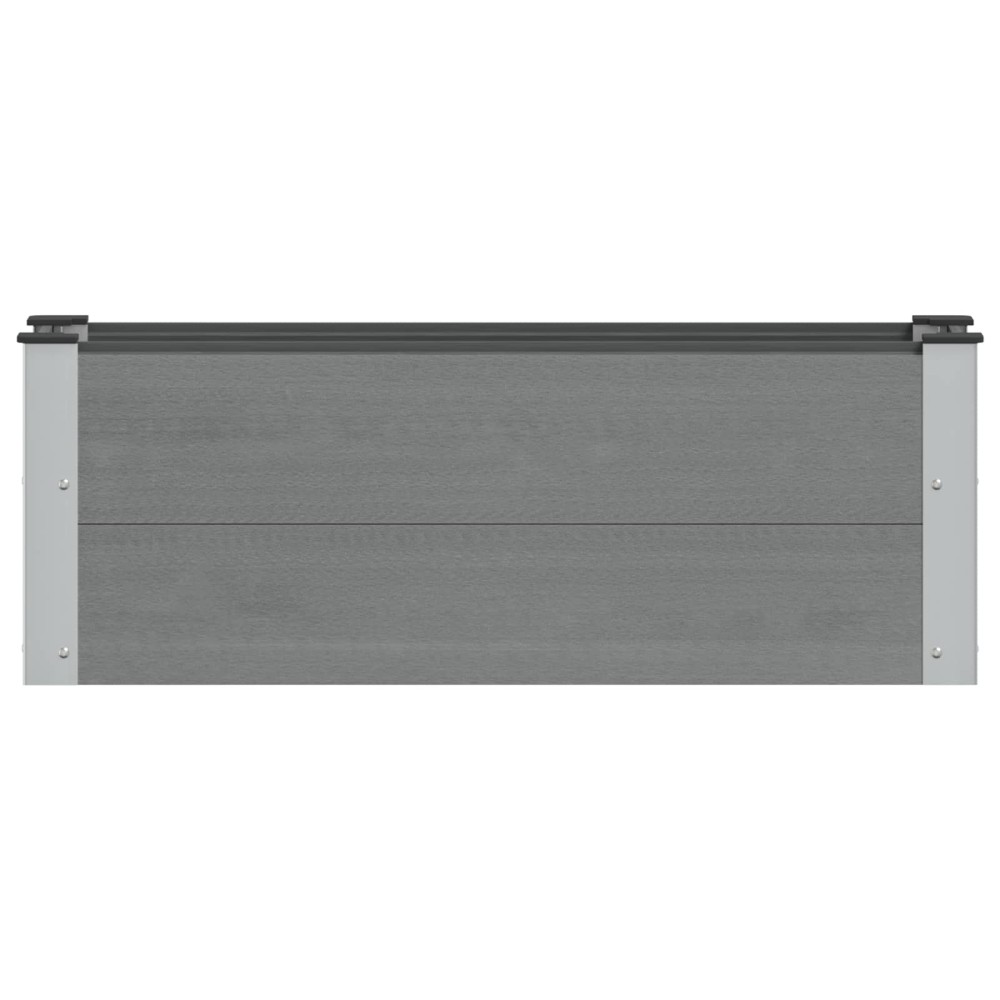 vidaXL Υπερυψωμένη Ζαρντινιέρα Γκρι 100 x 30 x 36 εκ WPC και Αλουμίνιο
