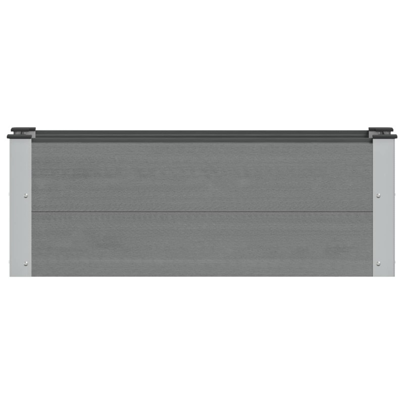 vidaXL Υπερυψωμένη Ζαρντινιέρα Γκρι 100 x 30 x 36 εκ WPC και Αλουμίνιο