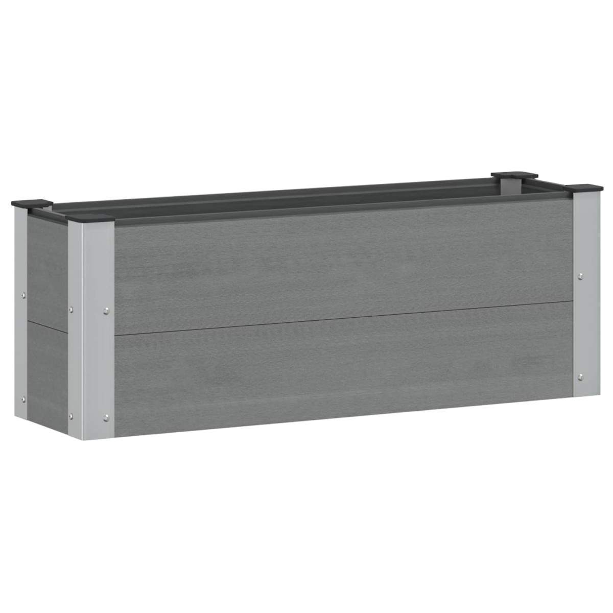 vidaXL Υπερυψωμένη Ζαρντινιέρα Γκρι 100 x 30 x 36 εκ WPC και Αλουμίνιο