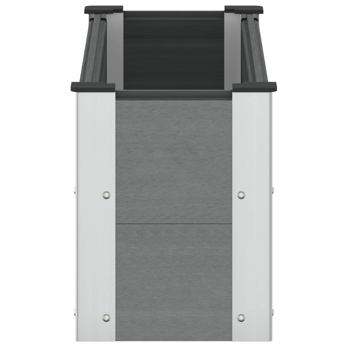 vidaXL Υπερυψωμένη Ζαρντινιέρα Γκρι 100 x 30 x 36 εκ WPC και Αλουμίνιο