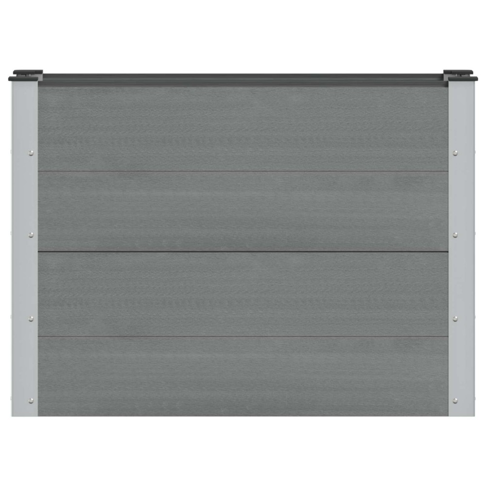 vidaXL Υπερυψωμένη Ζαρντινιέρα Γκρι 100 x 30 x 72 εκ WPC και Αλουμίνιο