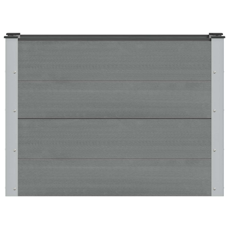 vidaXL Υπερυψωμένη Ζαρντινιέρα Γκρι 100 x 30 x 72 εκ WPC και Αλουμίνιο