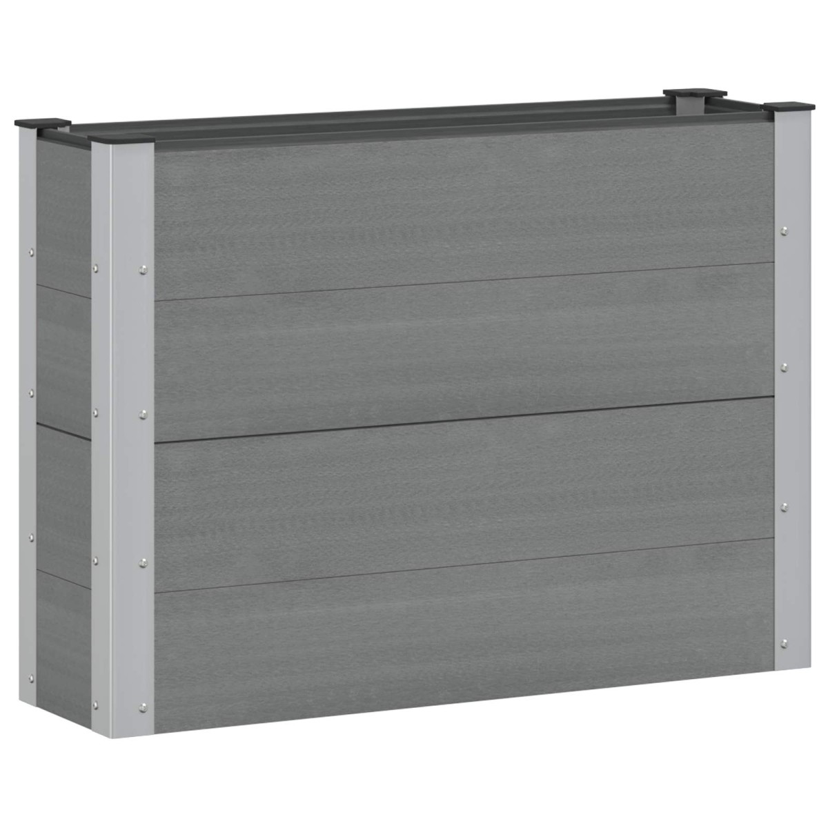 vidaXL Υπερυψωμένη Ζαρντινιέρα Γκρι 100 x 30 x 72 εκ WPC και Αλουμίνιο