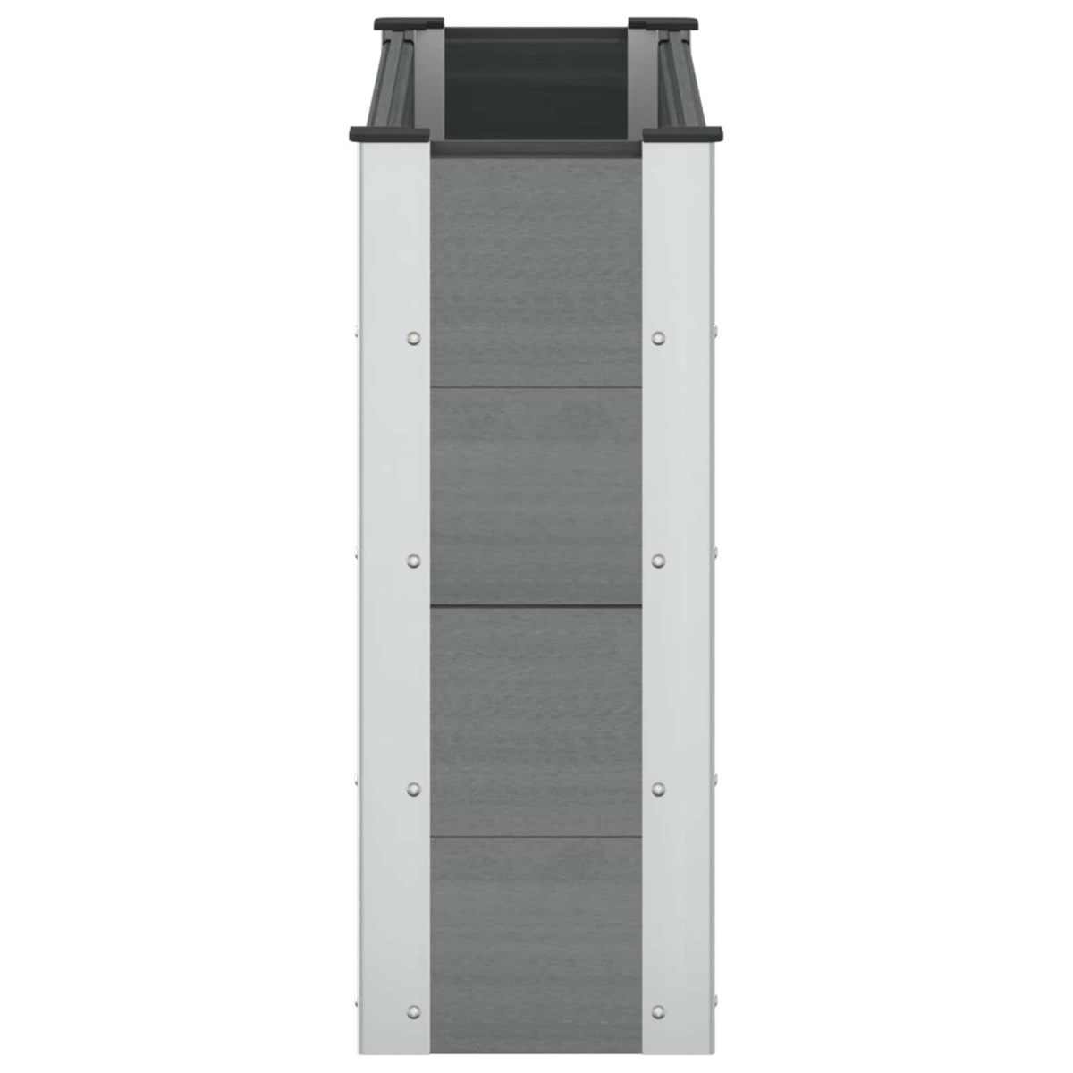 vidaXL Υπερυψωμένη Ζαρντινιέρα Γκρι 100 x 30 x 72 εκ WPC και Αλουμίνιο