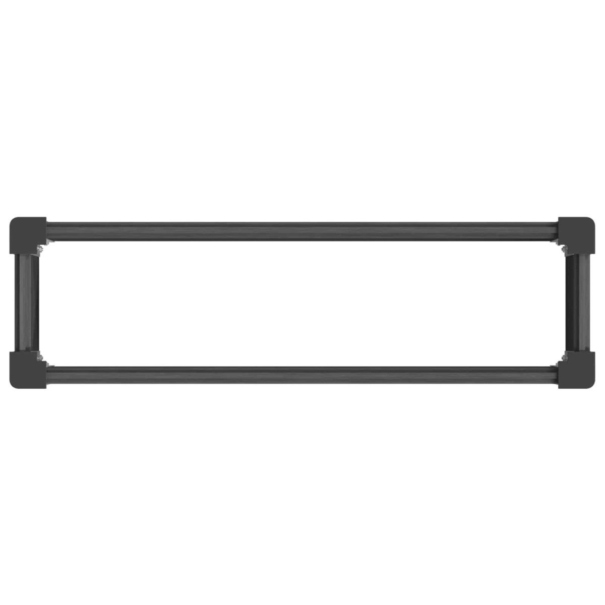 vidaXL Υπερυψωμένη Ζαρντινιέρα Γκρι 100 x 30 x 72 εκ WPC και Αλουμίνιο