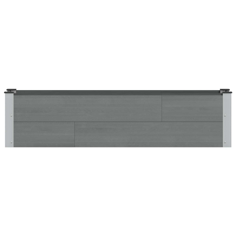 vidaXL Υπερυψωμένη Ζαρντινιέρα Γκρι 150 x 30 x 36 εκ WPC και Αλουμίνιο