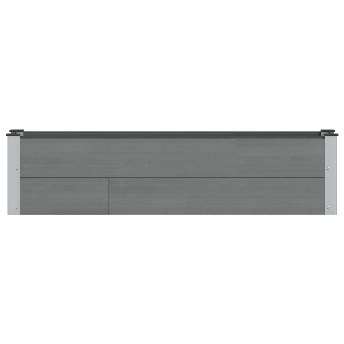 vidaXL Υπερυψωμένη Ζαρντινιέρα Γκρι 150 x 30 x 36 εκ WPC και Αλουμίνιο