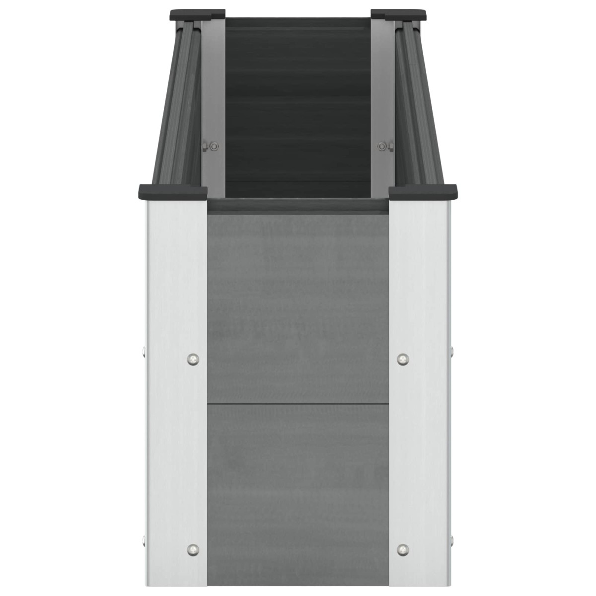vidaXL Υπερυψωμένη Ζαρντινιέρα Γκρι 150 x 30 x 36 εκ WPC και Αλουμίνιο