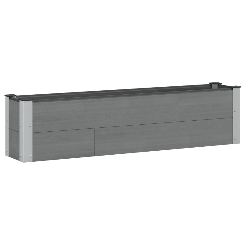 vidaXL Υπερυψωμένη Ζαρντινιέρα Γκρι 150 x 30 x 36 εκ WPC και Αλουμίνιο