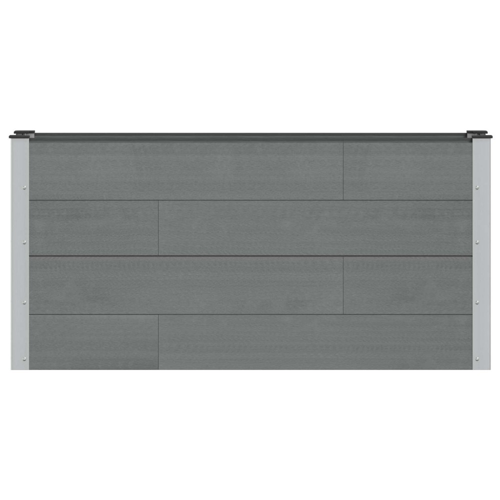 vidaXL Υπερυψωμένη Ζαρντινιέρα Γκρι 150 x 30 x 72 εκ WPC και Αλουμίνιο