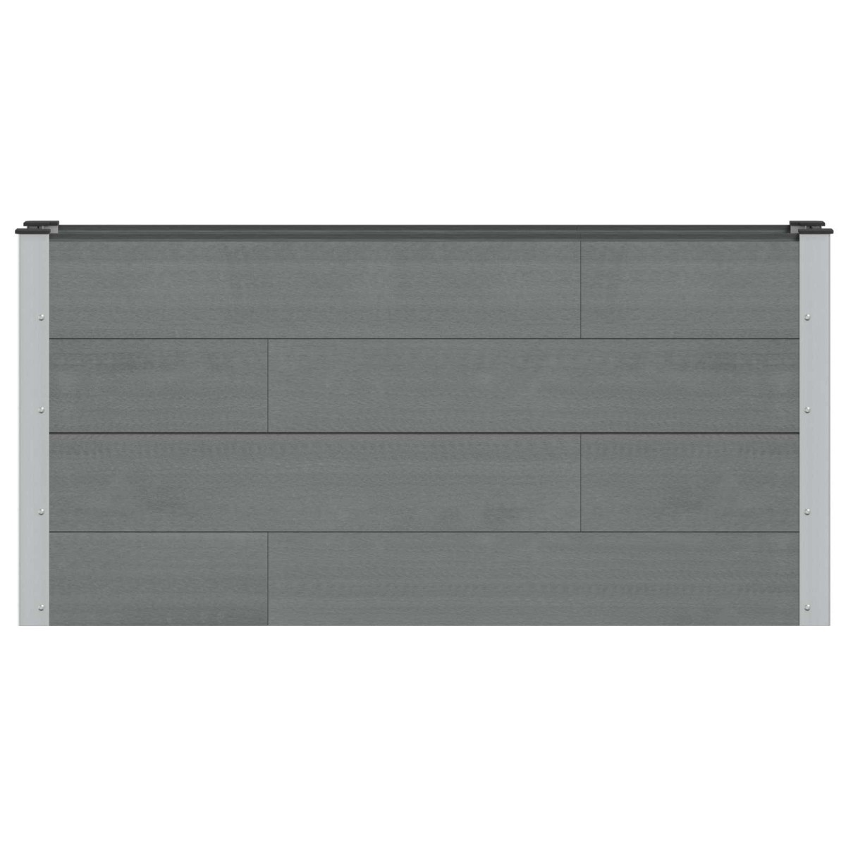 vidaXL Υπερυψωμένη Ζαρντινιέρα Γκρι 150 x 30 x 72 εκ WPC και Αλουμίνιο