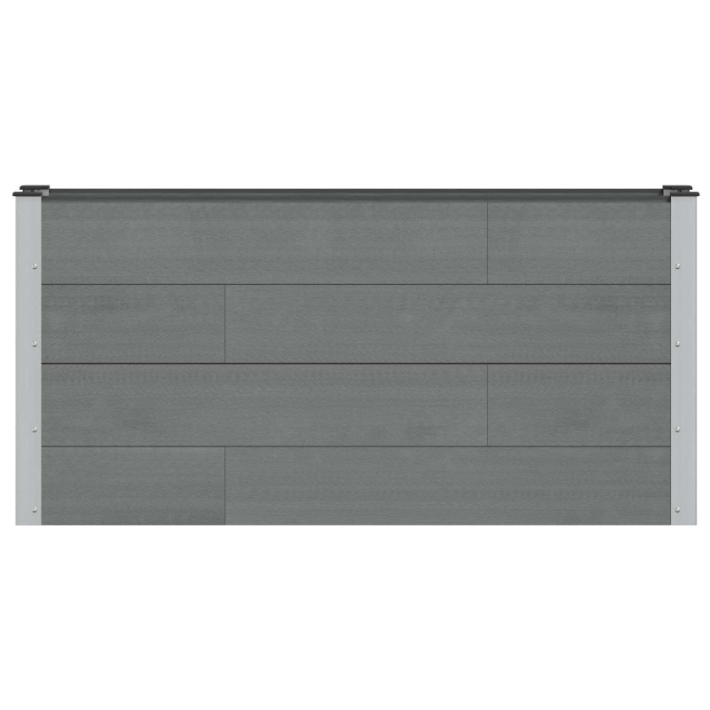 vidaXL Υπερυψωμένη Ζαρντινιέρα Γκρι 150 x 30 x 72 εκ WPC και Αλουμίνιο