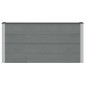 vidaXL Υπερυψωμένη Ζαρντινιέρα Γκρι 150 x 30 x 72 εκ WPC και Αλουμίνιο