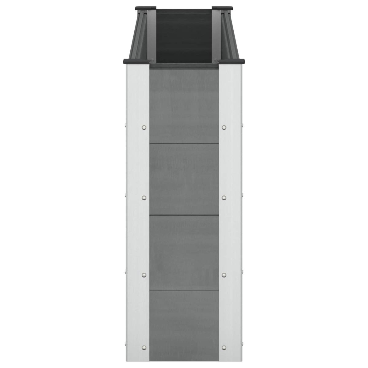 vidaXL Υπερυψωμένη Ζαρντινιέρα Γκρι 150 x 30 x 72 εκ WPC και Αλουμίνιο