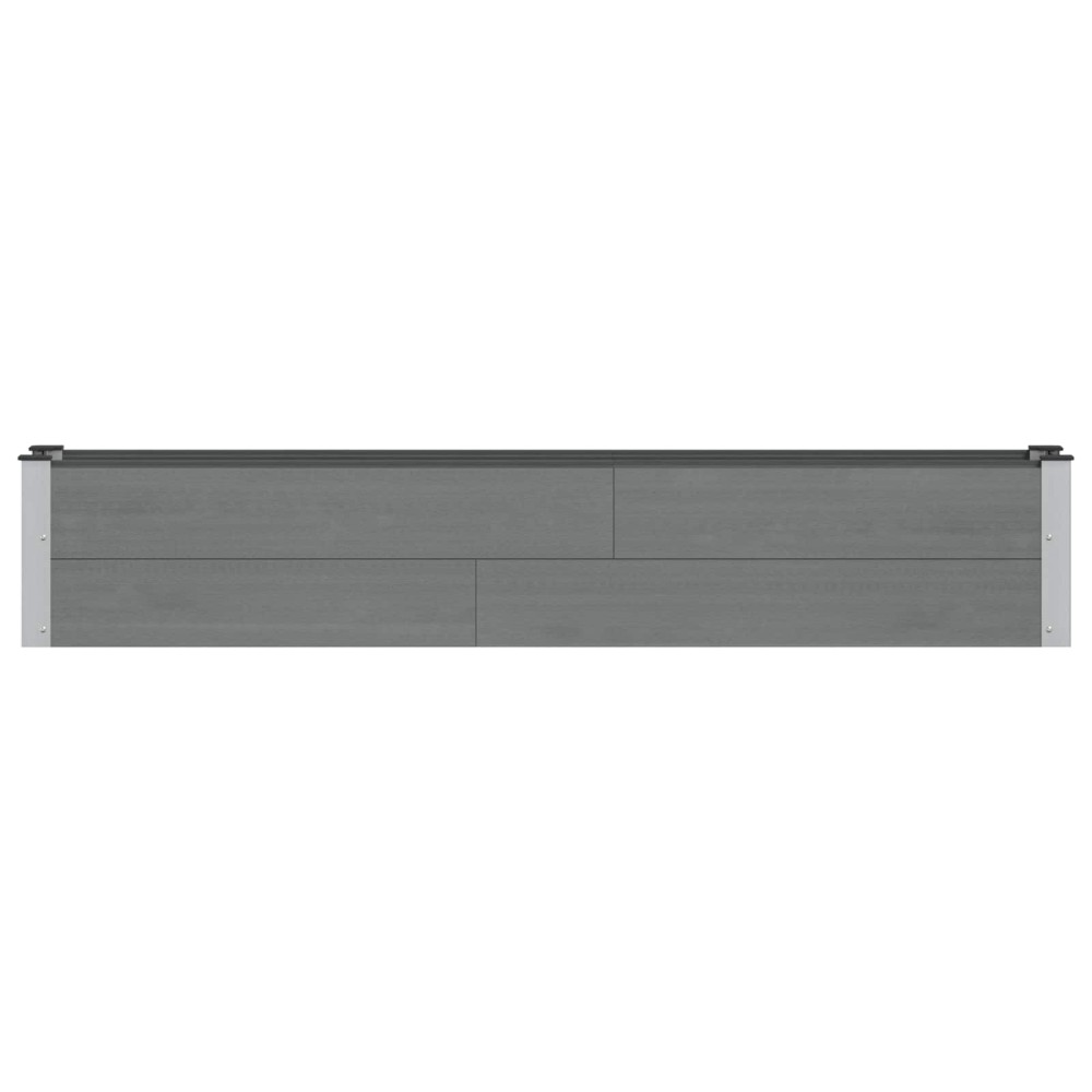 vidaXL Υπερυψωμένη Ζαρντινιέρα Γκρι 200 x 30 x 36 εκ WPC και Αλουμίνιο