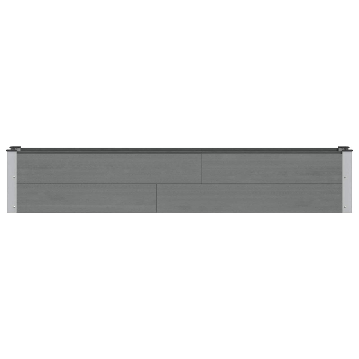 vidaXL Υπερυψωμένη Ζαρντινιέρα Γκρι 200 x 30 x 36 εκ WPC και Αλουμίνιο