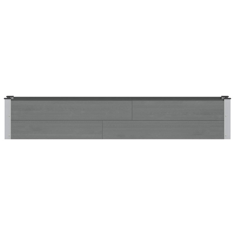 vidaXL Υπερυψωμένη Ζαρντινιέρα Γκρι 200 x 30 x 36 εκ WPC και Αλουμίνιο