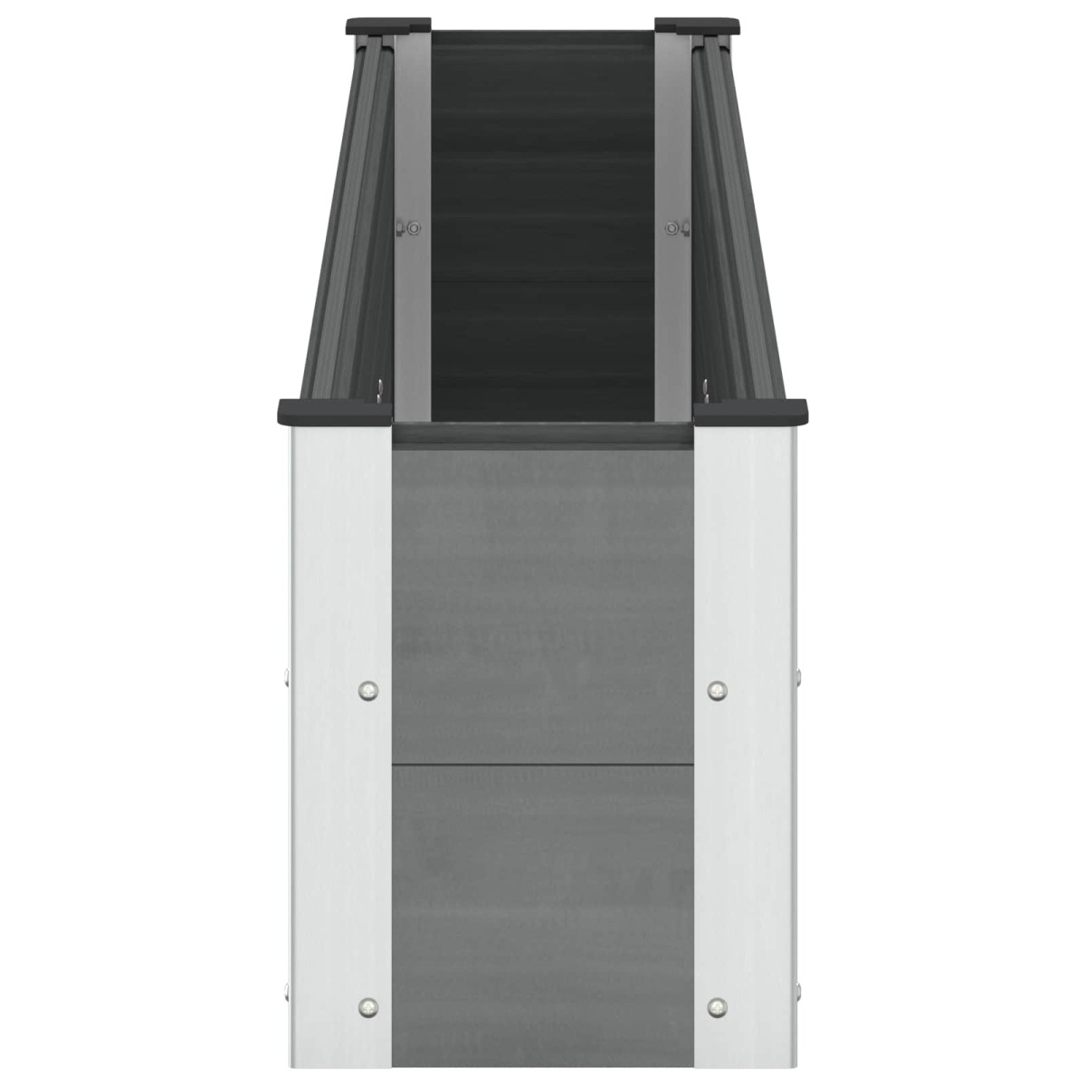 vidaXL Υπερυψωμένη Ζαρντινιέρα Γκρι 200 x 30 x 36 εκ WPC και Αλουμίνιο