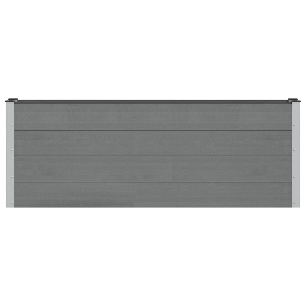 vidaXL Υπερυψωμένη Ζαρντινιέρα Γκρι 200 x 30 x 72 εκ WPC και Αλουμίνιο