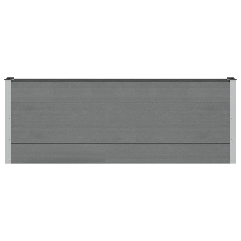 vidaXL Υπερυψωμένη Ζαρντινιέρα Γκρι 200 x 30 x 72 εκ WPC και Αλουμίνιο