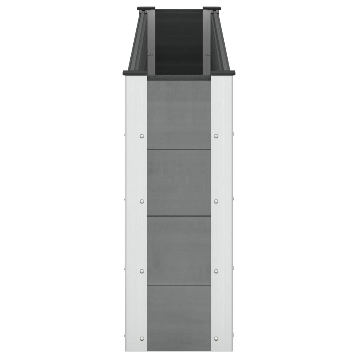 vidaXL Υπερυψωμένη Ζαρντινιέρα Γκρι 200 x 30 x 72 εκ WPC και Αλουμίνιο