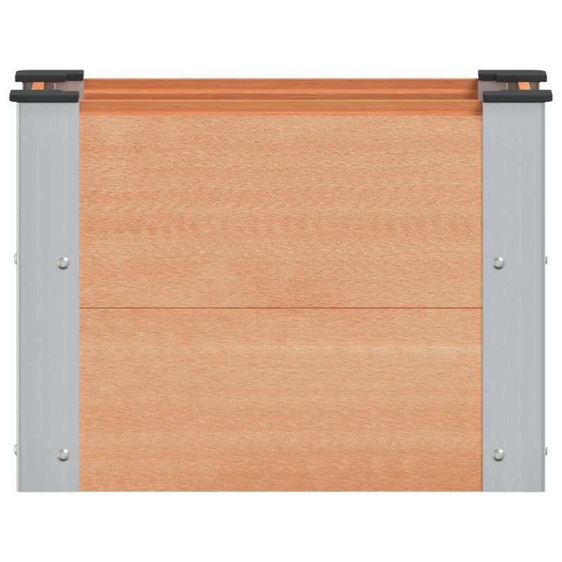 vidaXL Υπερυψωμένη Ζαρντινιέρα Καφέ 50 x 30 x 36 εκ WPC και Αλουμίνιο