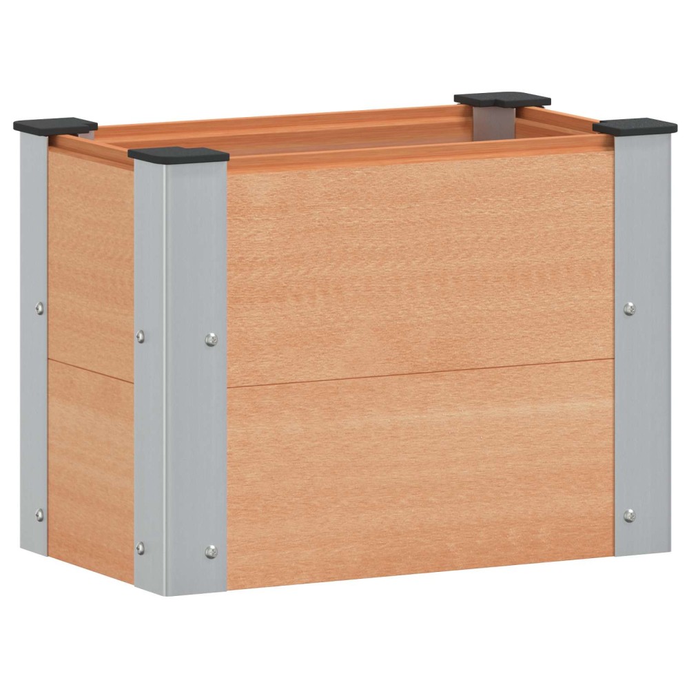 vidaXL Υπερυψωμένη Ζαρντινιέρα Καφέ 50 x 30 x 36 εκ WPC και Αλουμίνιο