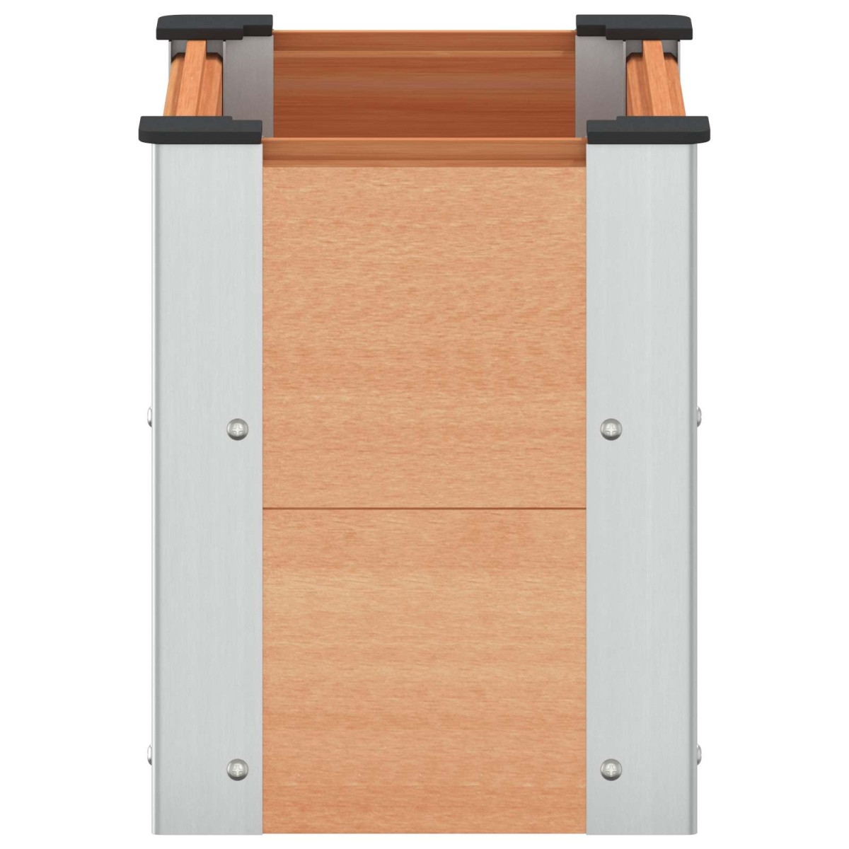 vidaXL Υπερυψωμένη Ζαρντινιέρα Καφέ 50 x 30 x 36 εκ WPC και Αλουμίνιο