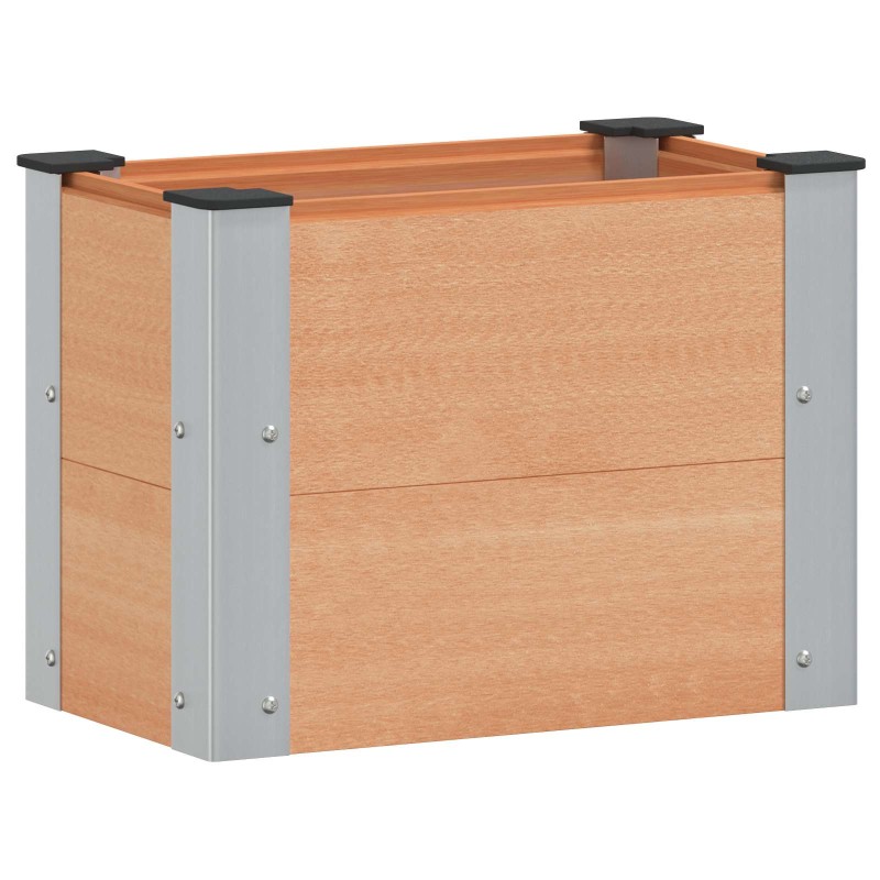 vidaXL Υπερυψωμένη Ζαρντινιέρα Καφέ 50 x 30 x 36 εκ WPC και Αλουμίνιο