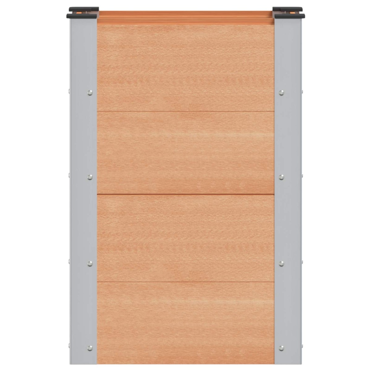 vidaXL Υπερυψωμένη Ζαρντινιέρα Καφέ 50 x 30 x 72 εκ WPC και Αλουμίνιο